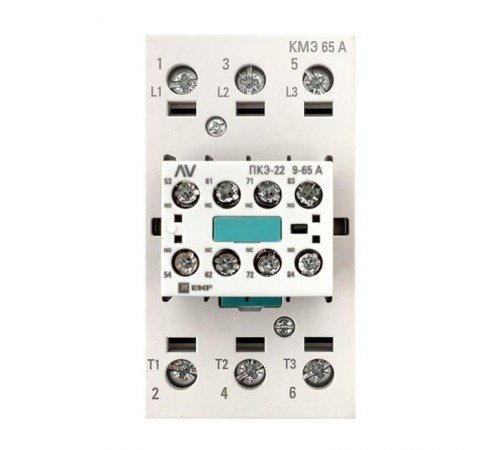 Комплект КМЭ 65А 400В АС с дополнительными контактами 2НО+2НЗ EKF AVERES  ctr-s-70-00-400-av-22  EKF
