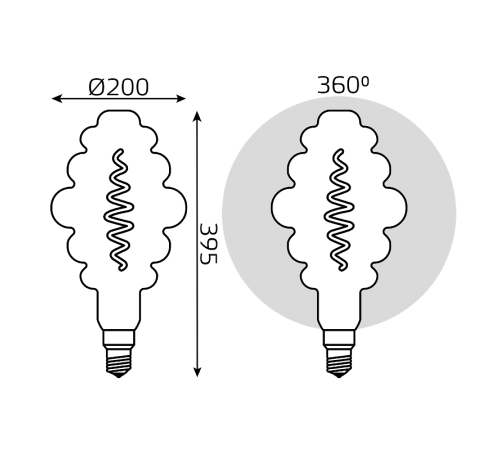 Лампа светодиодная LED Filament Honeycomb E27 8.5W Amber 660lm 2000K 1/2  161802105  Gauss