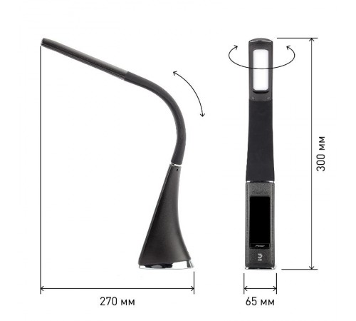 Светильник настольный светодиодный NLED-461-7W-BK черный  Б0031609  ЭРА