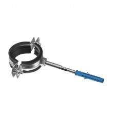 Хомут с резиновым уплотнителем, шурупом и дюбелем (4) 108-114 мм - пакет  136978  Tech-KREP