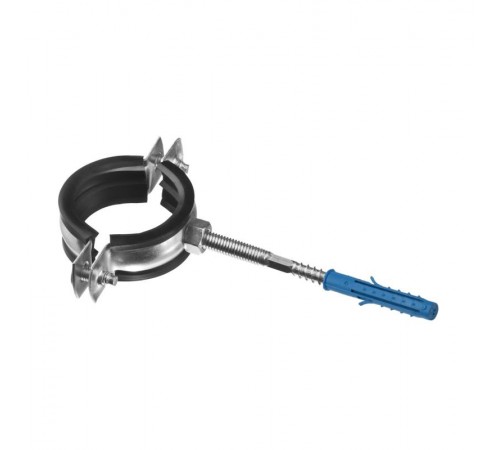 Хомут с резиновым уплотнителем, шурупом и дюбелем (4) 108-114 мм - пакет  136978  Tech-KREP