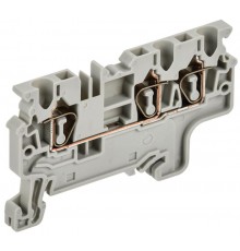 ARMAFIX Клемма пруж. CX2.5-3 2,5мм2 3-конт. серая  AF-CT40-00-3-K03-002  IEK