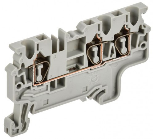 ARMAFIX Клемма пруж. CX2.5-3 2,5мм2 3-конт. серая  AF-CT40-00-3-K03-002  IEK