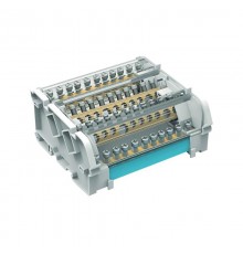 Блок распределительный на DIN рейку 5р 160А, 5х7мм 1х8мм 1х9мм 1х12мм  BD16085  DKC