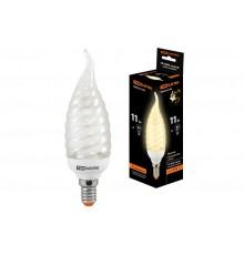 Лампа энергосберегающая КЛЛ 11Вт E14 827 cвеча витая на ветру СTW (mini)  SQ0323-0140  TDM