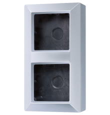 Коробка для накладного монтажа 2-кратная; алюминий  AS582AAL  Jung