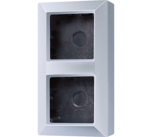 Коробка для накладного монтажа 2-кратная; алюминий  AS582AAL  Jung