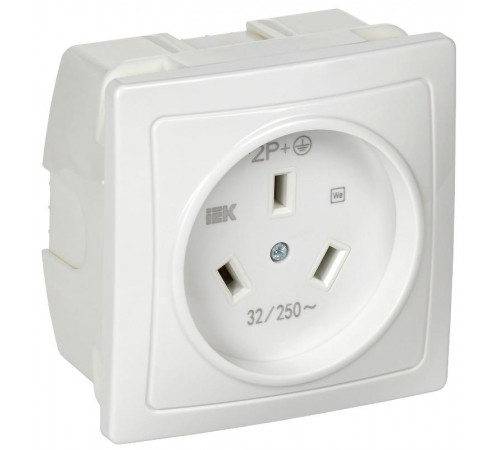 Розетка разборная для плиты с з/к с/у 32А белая Рпл11-К  ERP11-032-K01  IEK