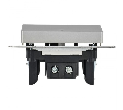 BRITE Выключатель 1-клавишный с индикацией 10А ВС10-1-1-БрА алюминий  BR-V10-1-10-K47  IEK