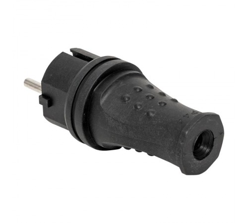 Вилка прямая каучуковая 230В, 2P+PE, 16A, IP44 Basic  RPS-011-16-230-44  EKF