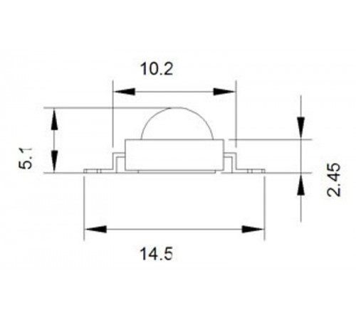 Мощный светодиод ARPL-1W3W-EPL42 Red IR660  019591  Arlight