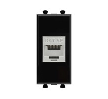 Компьютерная розетка "Черный квадрат" "Avanti" RJ-45 модульная, кат. 5е экранированная 1 мод  4402761  DKC