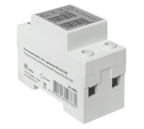 Реле напряжения и тока с дисп. RVb 40A  rvb-m40a EKF