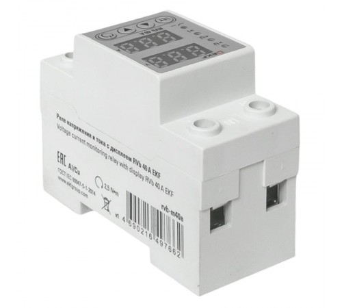 Реле напряжения и тока с дисп. RVb 40A  rvb-m40a EKF