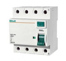 Выключатель дифференциальный (УЗО) УЗО-03 4п 63А 100мА тип AC  14088DEK  DEKraft