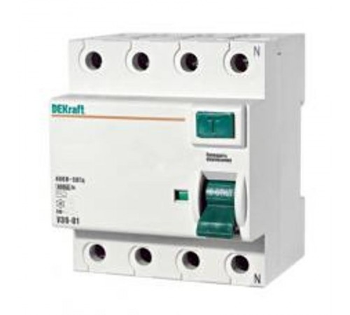 Выключатель дифференциальный (УЗО) УЗО-03 4п 63А 100мА тип AC  14088DEK  DEKraft