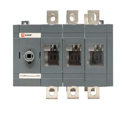 Рубильник 160A 3P реверсивный без рукоятки управления TwinBlock EKF  tb-s-160-3p-rev  EKF
