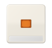 Клавиша с оранжевым окошком для выключателя с подсветкой и полем для надписи; слоновая кость  CD590NAKO  Jung