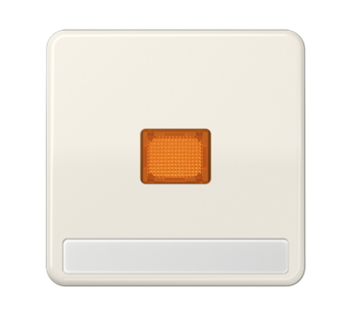 Клавиша с оранжевым окошком для выключателя с подсветкой и полем для надписи; слоновая кость  CD590NAKO  Jung