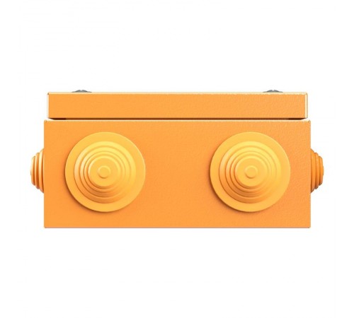 Коробка распределительная стальная FS огн.,IP55,150х150х80мм,4р, 450V,20A,10мм.кв, нерж.контакт с кабельными вводами и клеммниками  FSK31410  DKC