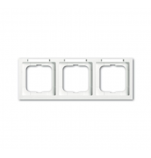 Рамка 3-постовая, с полем для надписи и шильдиком, горизонтальная, серия future linear, цвет davos/альп. белый  1754-0-4369   2CKA001754A4369  ABB