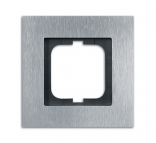 Рамка 1-постовая, серия carat, сталь  1754-0-4254   2CKA001754A4254  ABB