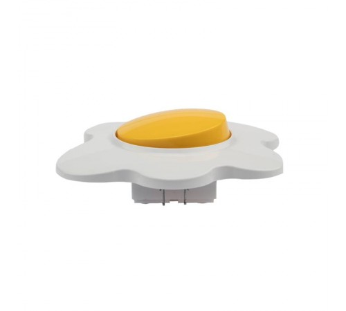 Выключатель двухклавишный HAPPY Яичница скрытой установки, желтый/белый  KR-78-0630  Kranz