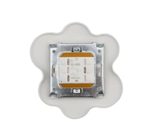 Выключатель двухклавишный HAPPY Яичница скрытой установки, желтый/белый  KR-78-0630  Kranz