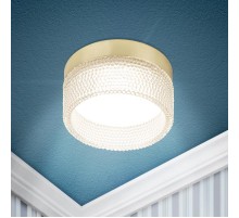 Cветильник встраиваемый под лампу GX53 DK97 GD/TR золото прозрачный  Б0057461  ЭРА