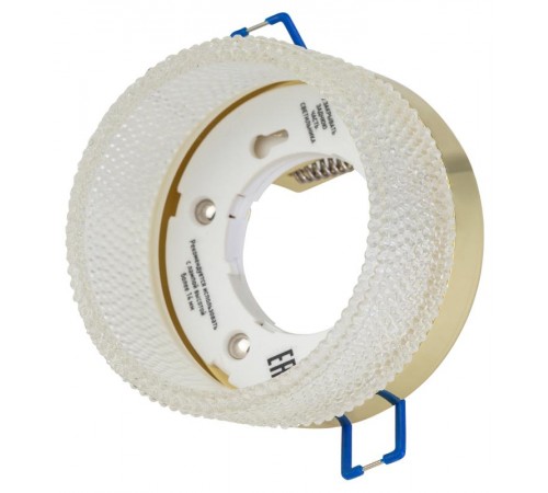 Cветильник встраиваемый под лампу GX53 DK97 GD/TR золото прозрачный  Б0057461  ЭРА