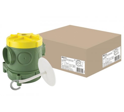 Коробка установочная СП 82х80х90,5мм, крюк для люстры, гайка, для заливки в бетон  SQ1402-9002  TDM