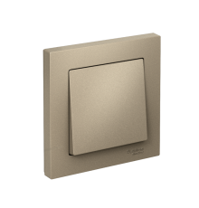 AtlasDesign Шампань Выключатель 1-клавишный сх.1, 10АХ, (в сборе с рамкой)  ATN000512  SE
