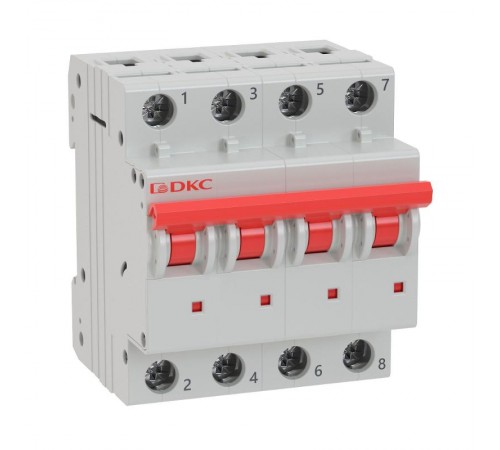 Выключатель автоматический четырехполюсный YON MD63-4B50-6 6kA  MD63-4B50-6  DKC