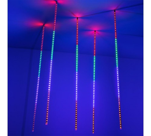 Светодиодная гирлянда ARD-ICEFALL-CLASSIC-D12-1000-5PCS-CLEAR-120LED-LIVE RGB (230V, 11W)  026056  Arlight