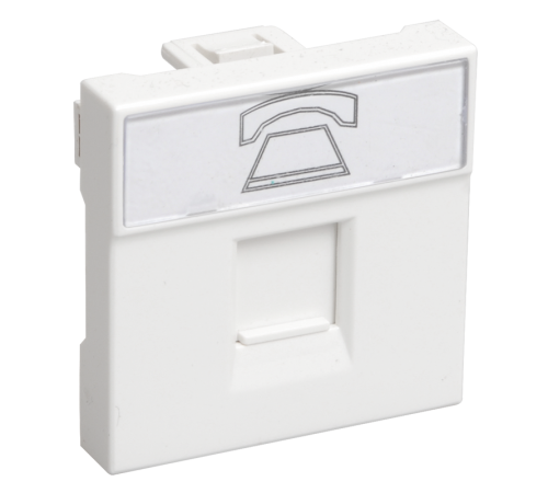 Розетка телефонная RJ-11 кат.3,  2 модуля. РКФ-20-00-П  CKK-40D-RT2-K01  IEK