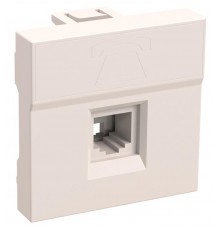 Розетка телефонная RJ-11 кат.3,  2 модуля. РКФ-20-00-П  CKK-40D-RT2-K01  IEK