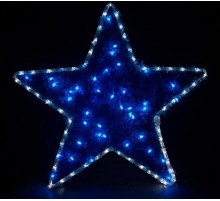 Фигура световая  "звезда" LT015 , 4м диодов  белый+синий, 24 диодов /1м, 60*60см, IP44  26713  FERON