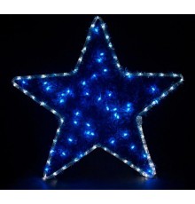 Фигура световая  "звезда" LT015 , 4м диодов  белый+синий, 24 диодов /1м, 60*60см, IP44  26713  FERON