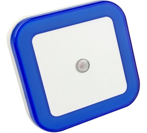 Ночник светодиодный NLE 03-SB-DS КВАДРАТ синий с датчиком освещения 230В  4690612028798  IN HOME