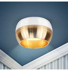 Светильник накладной подсветка OL14 GX53 WH/GD под GX53, белый/золото (40/1440)  Б0049038  ЭРА