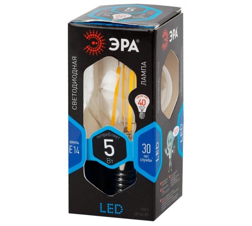 Лампа светодиодная LED 5Вт E14 220В 4000К F-LED Р45 шар  Б0019007  ЭРА