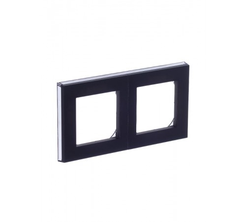 ABB Levit Антрацит / дымчатый чёрный Рамка 2-ая  3901H-A05020 63W  2CHH015020A6063  ABB