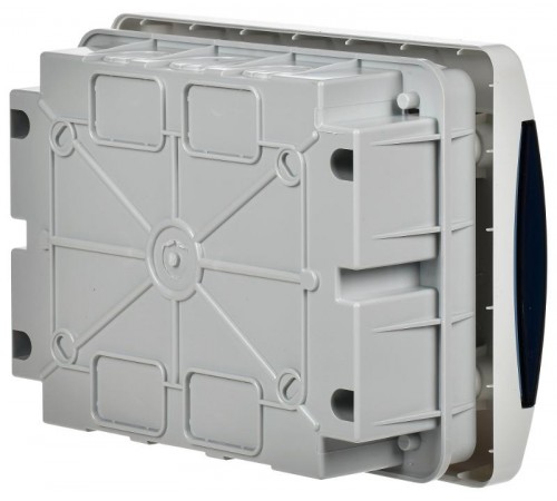  Корпус пластиковый встраиваемый на 8 модулей ЩРВ-П-8 IP41 черная прозрачная дверь UNION Compact  UIC-KP12-V-08-41-K01  IEK