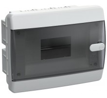  Корпус пластиковый встраиваемый на 8 модулей ЩРВ-П-8 IP41 черная прозрачная дверь UNION Compact  UIC-KP12-V-08-41-K01  IEK