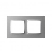 Рамка на 2 поста цвета холодный алюминий S82 Concept  8200627-093  Simon