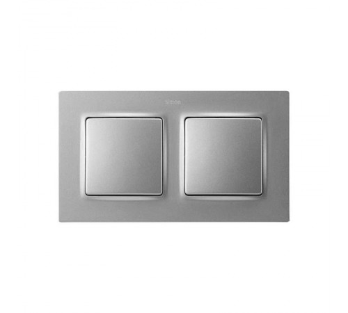 Рамка на 2 поста цвета холодный алюминий S82 Concept  8200627-093  Simon