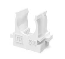 Крепеж-клипса для труб для прямого монтажа белая в гофроящике d16 мм (1400шт/кор)  PR13.02706  Промрукав