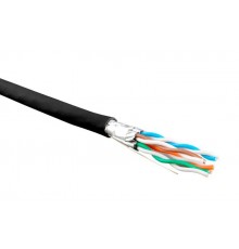 UFTP4-C6-S23-IN-LSZH-BK-500 (500 м) Кабель витая пара, экранир. U/FTP, кат. 6, 4 пары(23 AWG),одножил. (solid), LSZH 445090  Hyperline