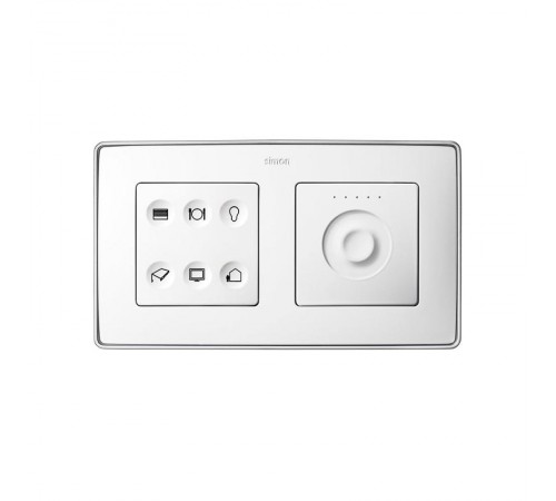 Simon 82 Комплект 6-кл сенсорн.выкл.+ сенс.регулятор, с тематич. маркиров. Т3, KNX, белый  8400675-030  Simon