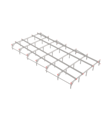 Опорная конструкция для установки оборудования TECHNORAPTOR 3000х6000 тип 2  KM-TR-SSEI-3000-6000-2  КМ - профиль